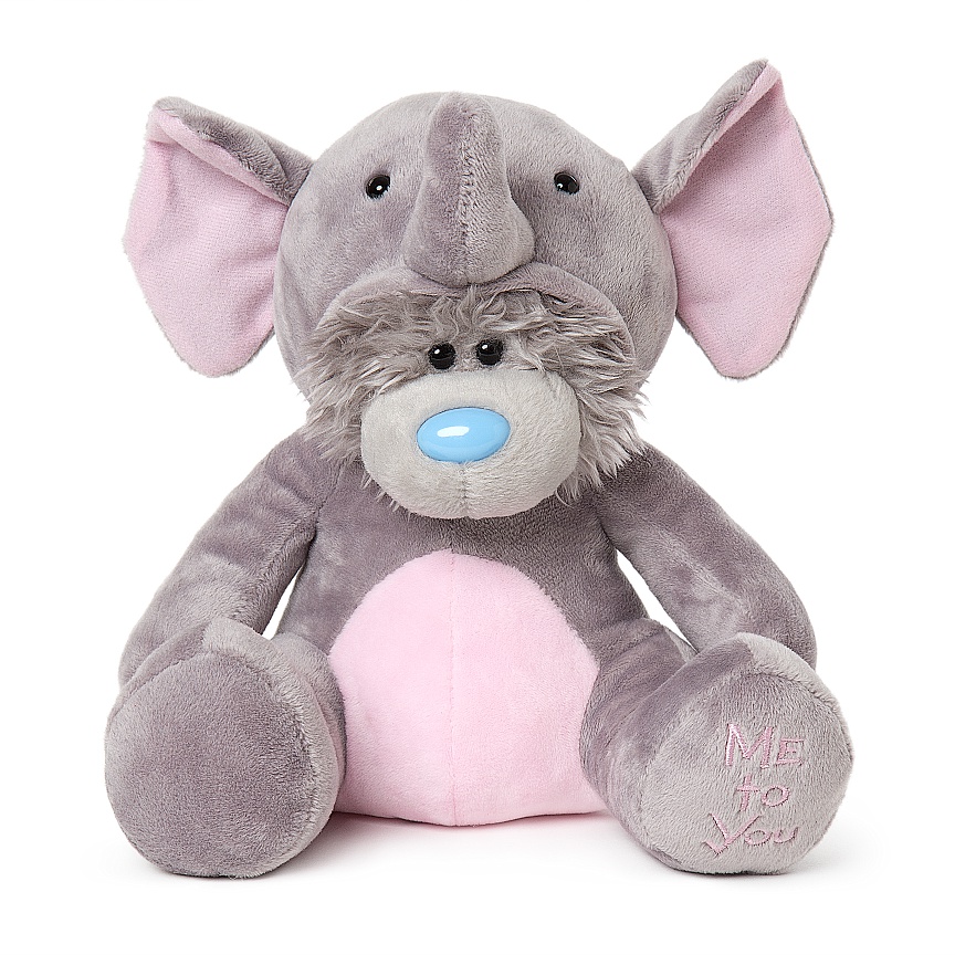 Nalle klädd som en elefant, 20cm